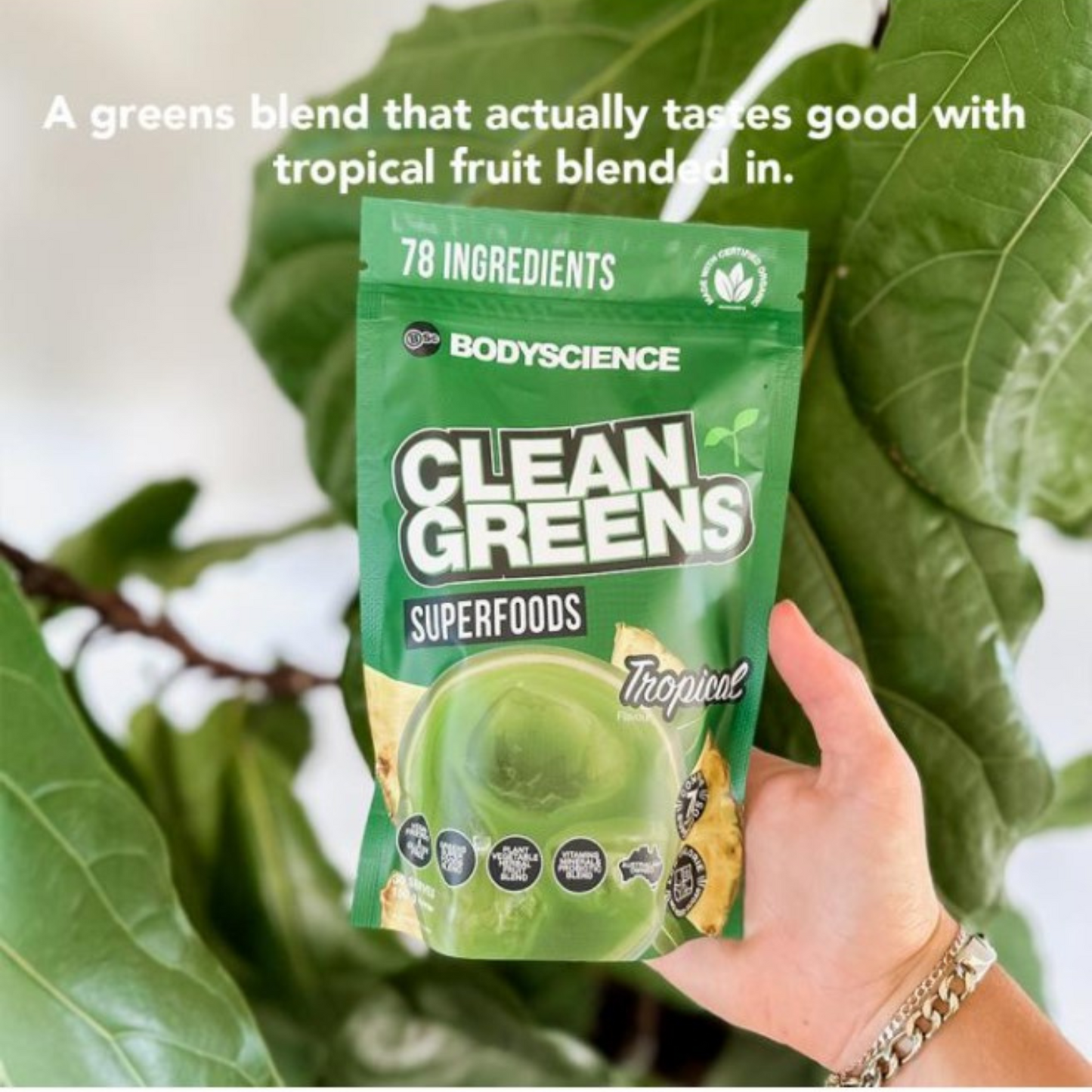 Body Science Clean Greens 150g Tropical-Gym Direct