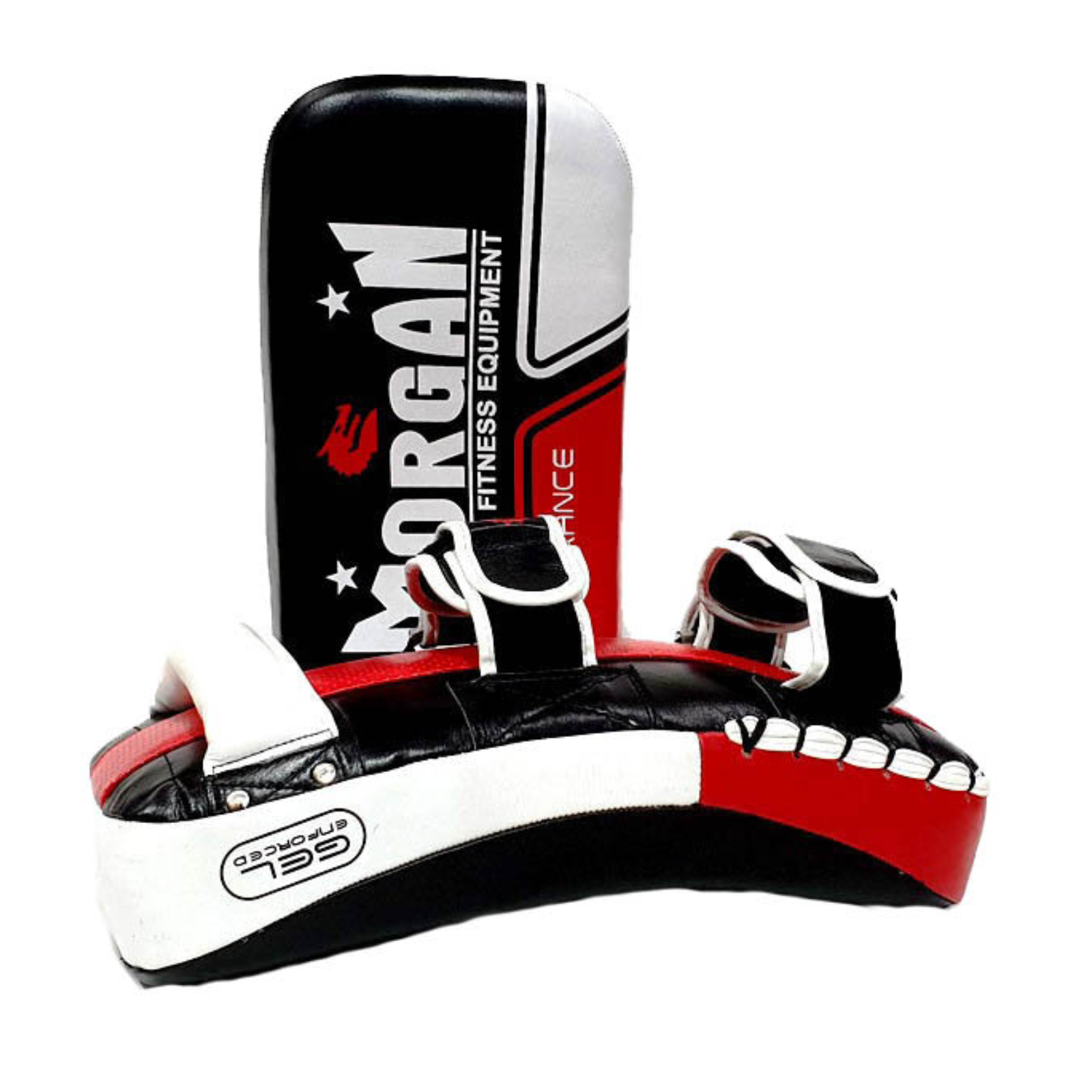 Morgan Endurance Gel Leather Curved Thai Pads (Pair) at GD