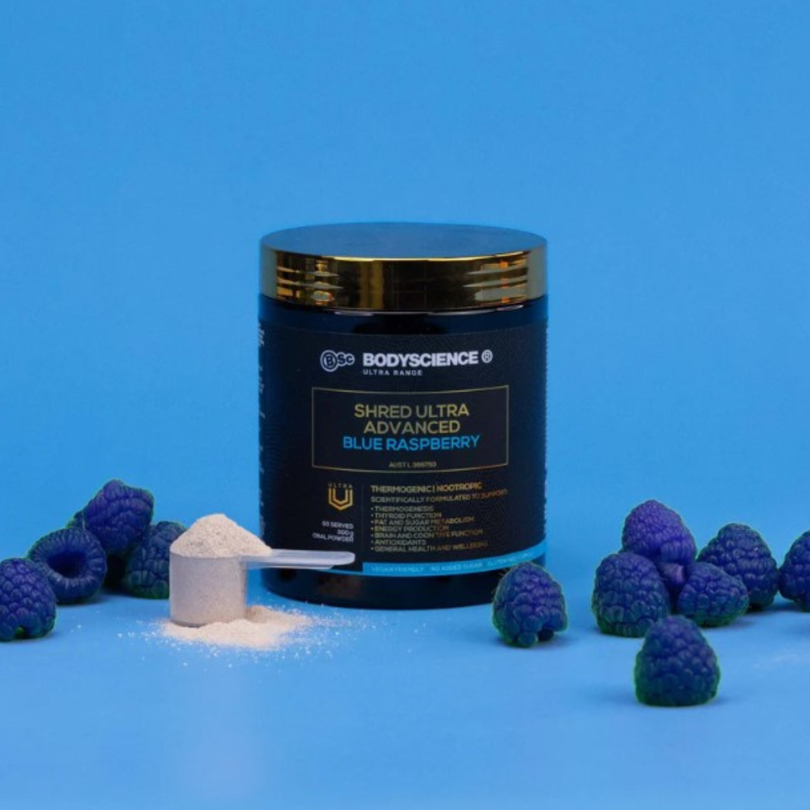 Body Science Shred Ultra Advanced 300g - Blue Raspberry-Gym Direct