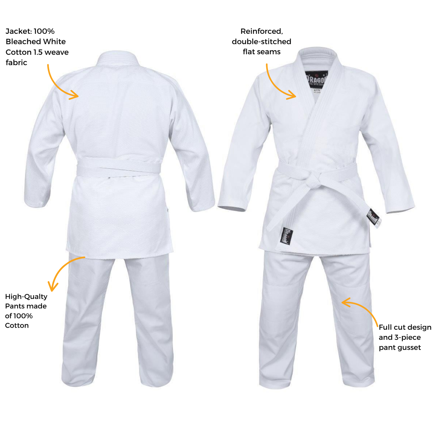 Dragon 1.5 (550Sgm) Judo Weave Uniform