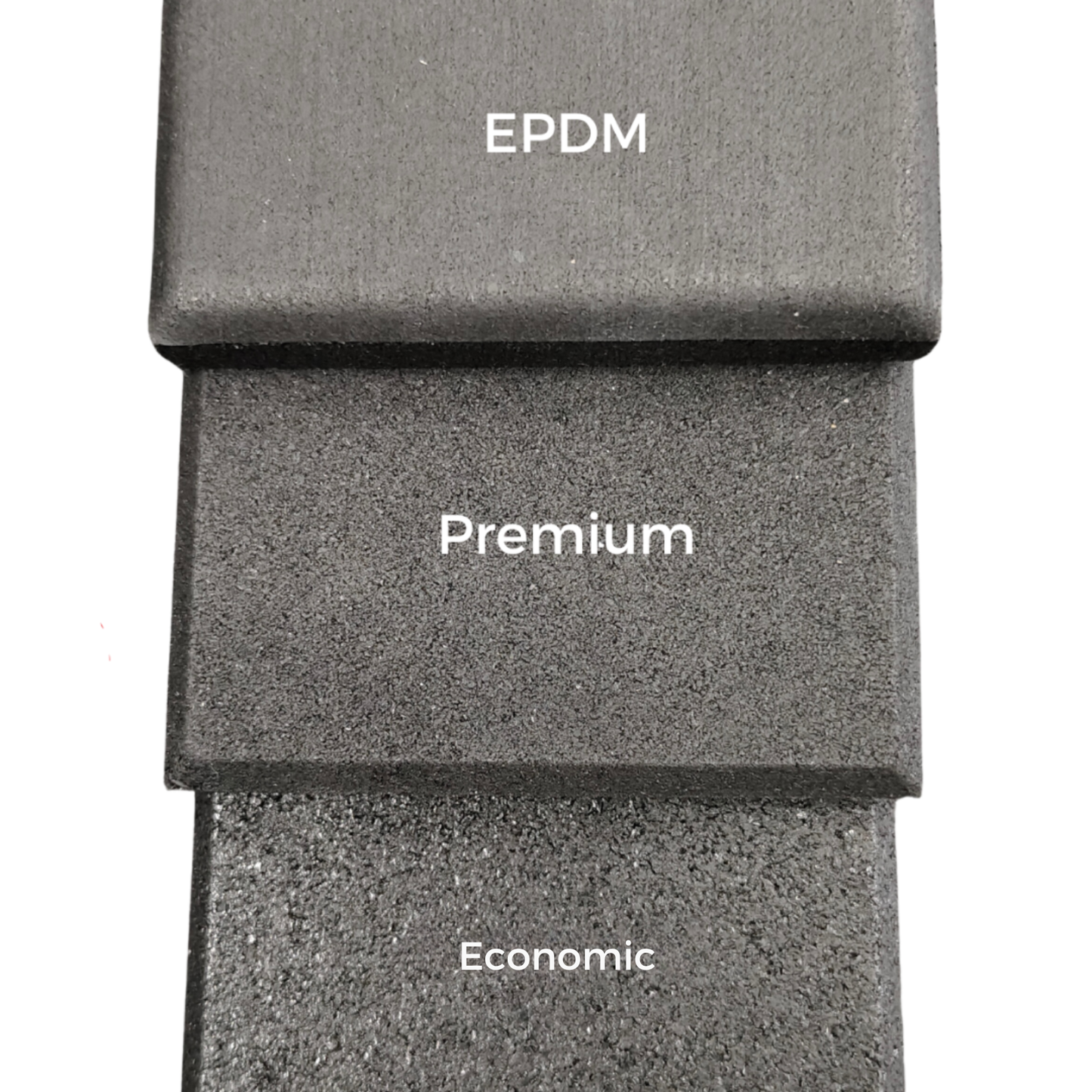 Economic Rubber Gym Flooring - Black 1m x 1m x 15mm