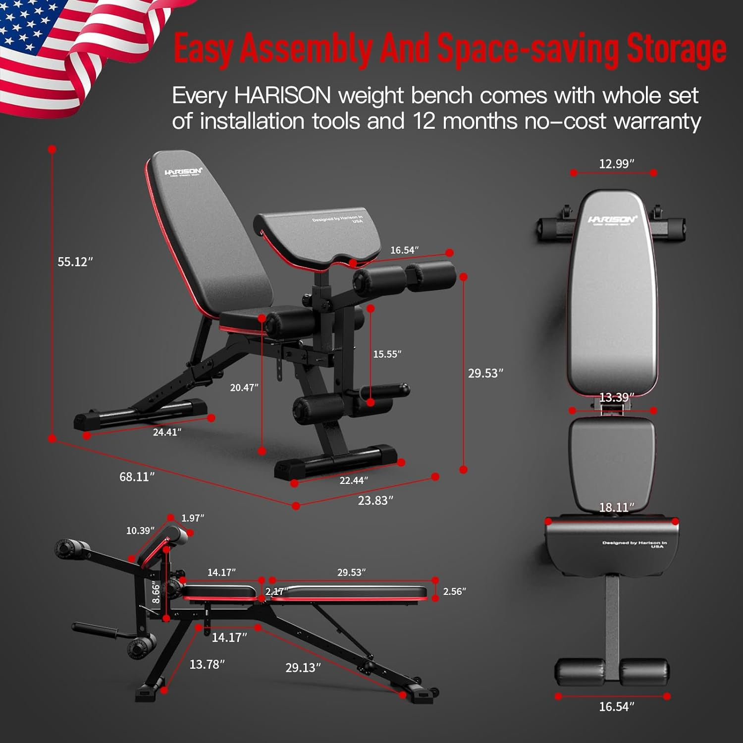 -Adjustable Bench-Gym Direct