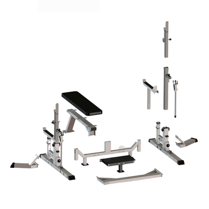 Muscle Motion IPF Commercial Powerlifting Rack Bench Press Combo Rack-Gym Direct