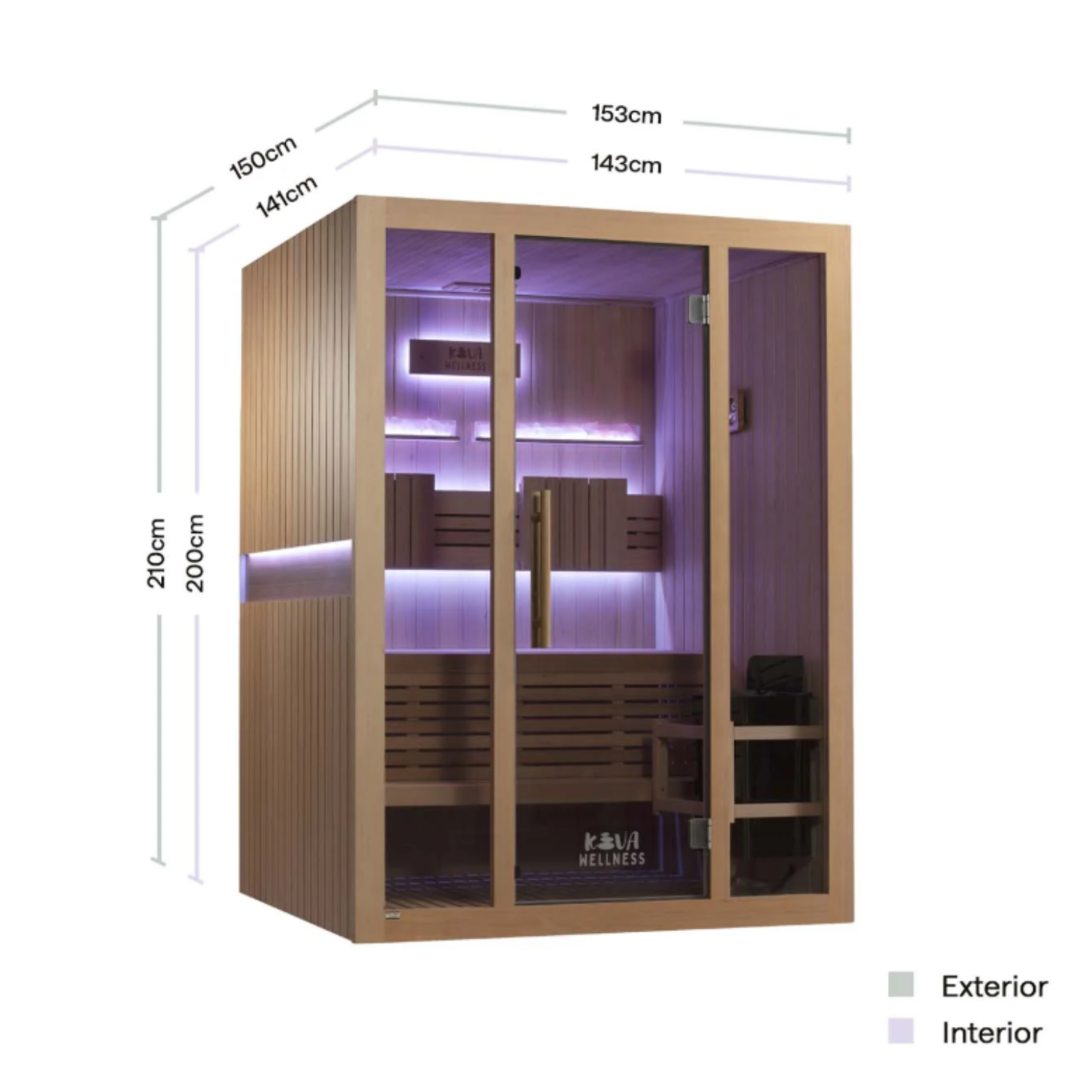 -Traditional Double Tier Finnish Sauna-Gym Direct