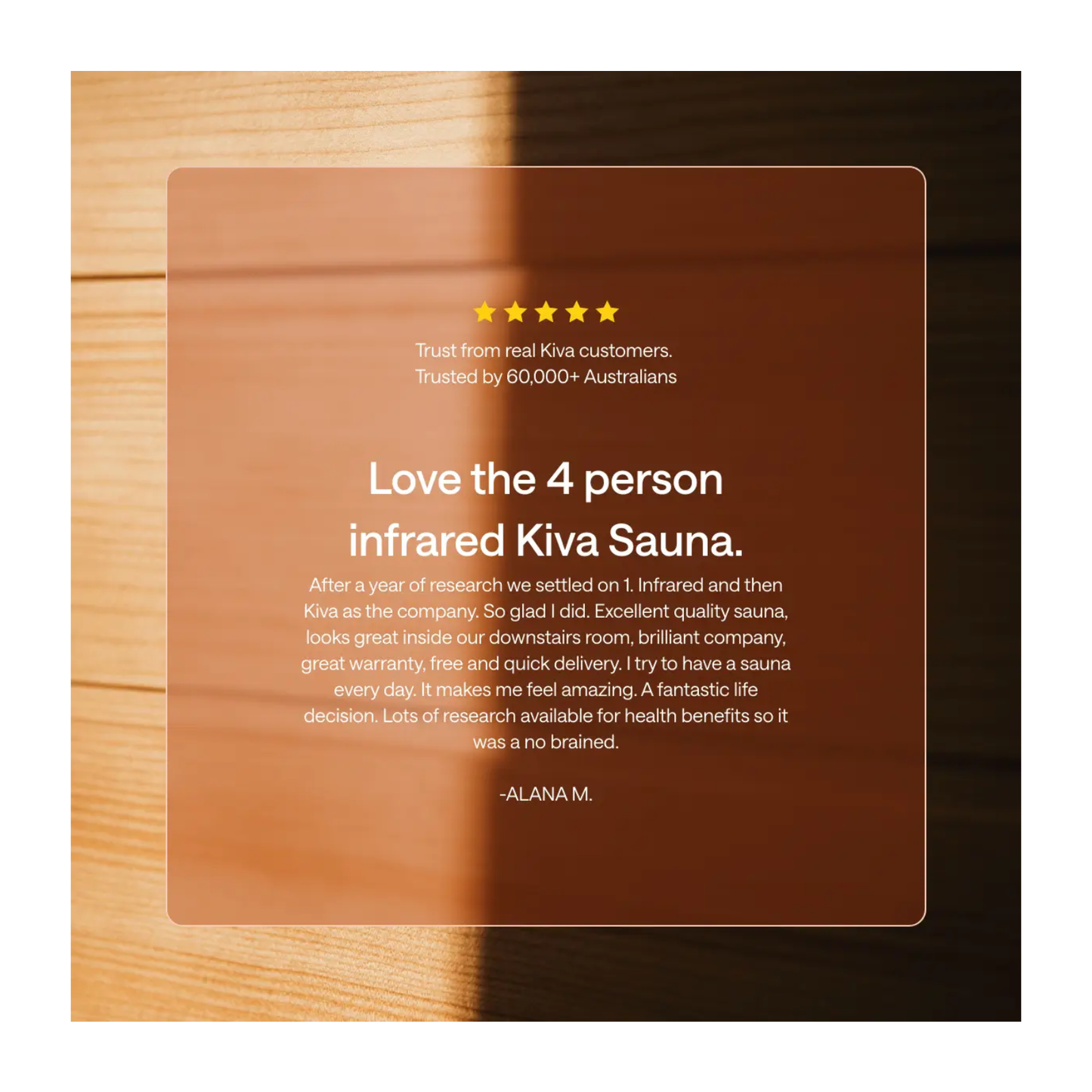 Kiva Rise+ 4 Person Full Spectrum Infrared Sauna