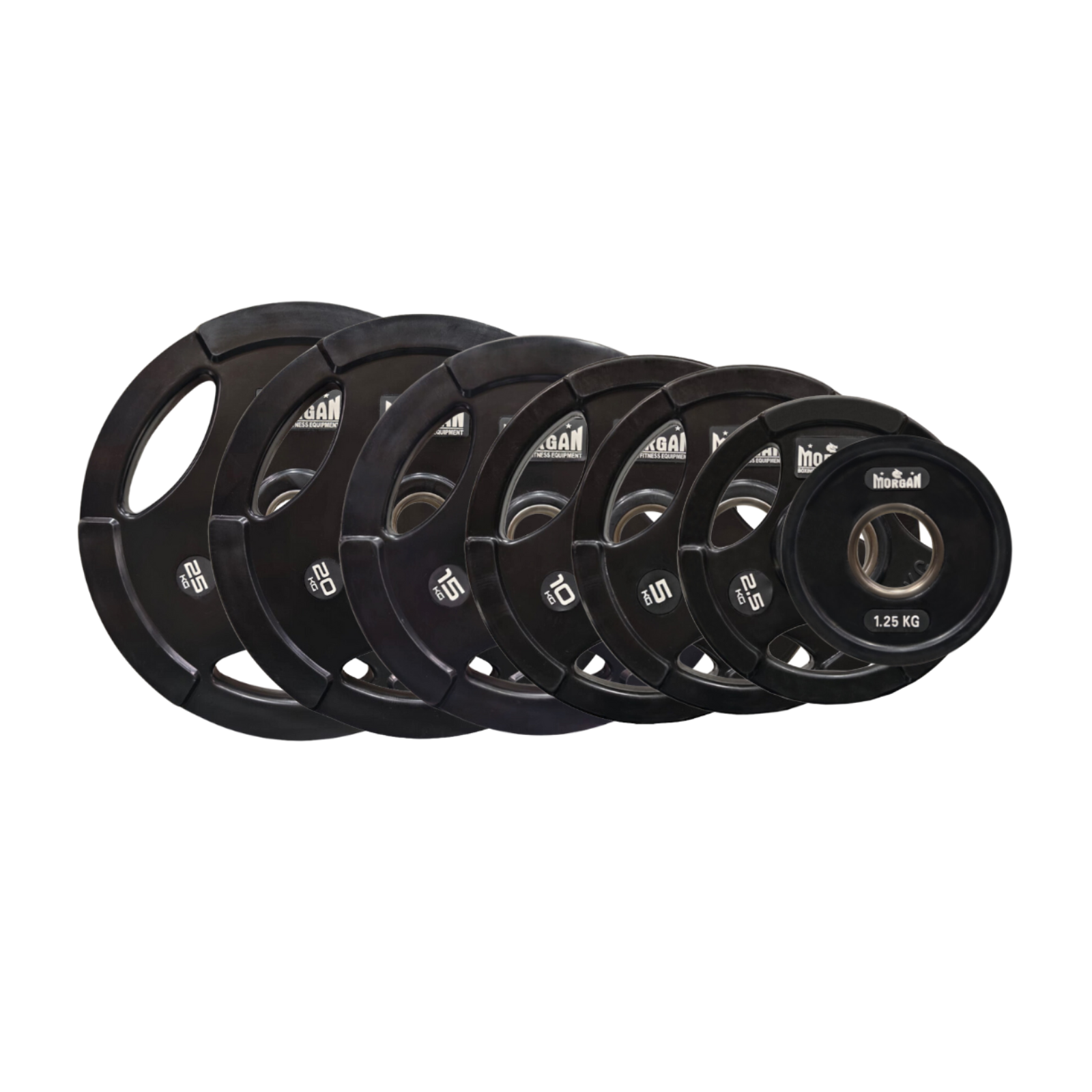 Morgan Tri-Grip Olympic Rubber Weight Plates (Pair)