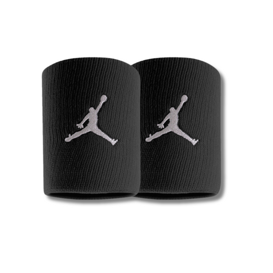 Stay Cool and Dry with Jordan Jumpman Wristbands in Black | Dri-FIT Technology-Wristbands-Gym Direct