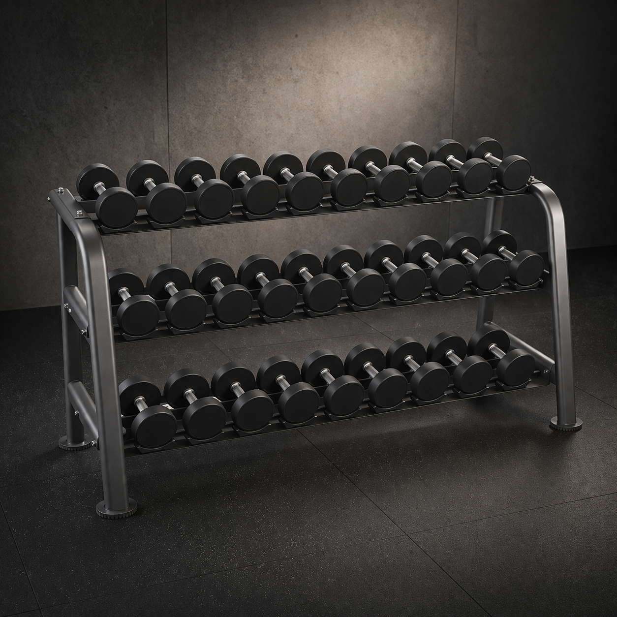 RMC Commercial Dumbbell Rack 3 Tier - 15Pairs - Blitz
