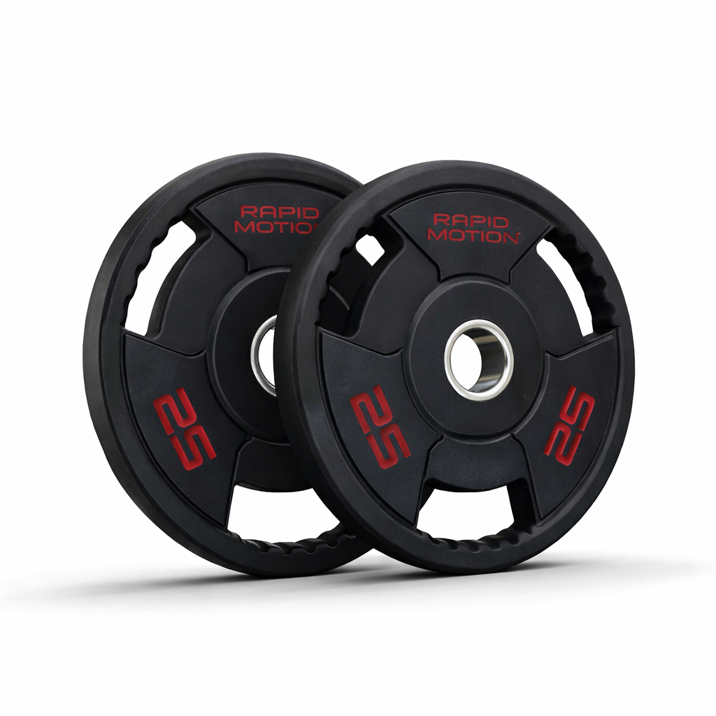 Rapid Motion Urethane Tri-Grip Olympic Weight Plates