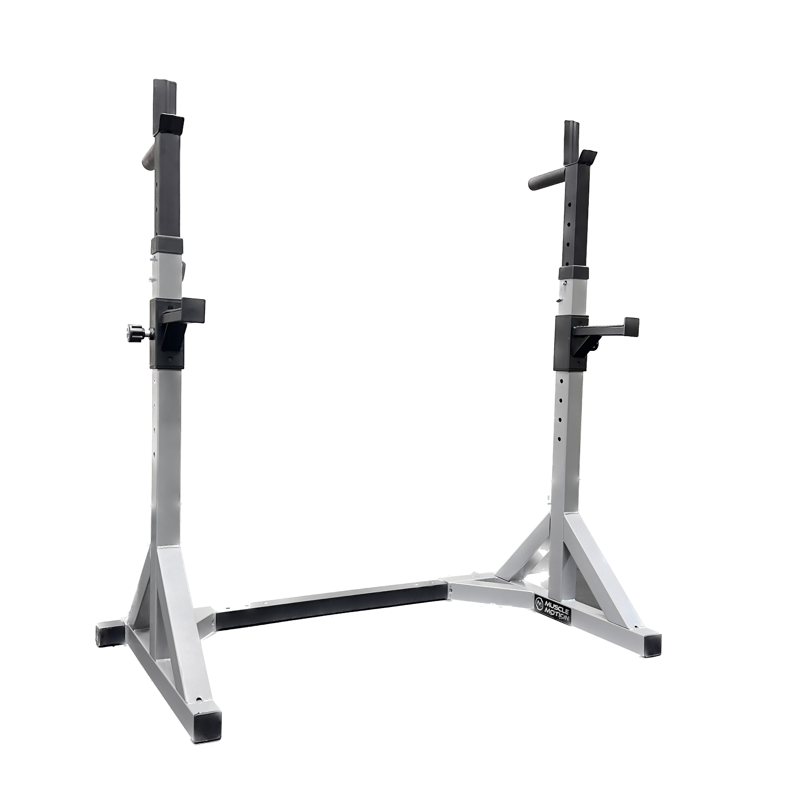 Muscle Motion Adjustable Barbell Squat Stands with Dip Handles SST2 Rating Certified