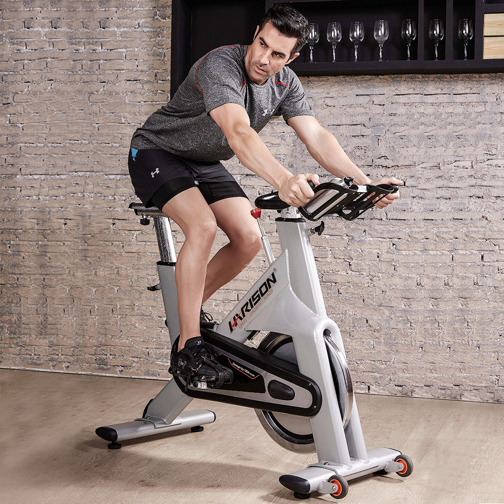 Harison B3850 Commercial Exercise Spin Bike Aluminium at GD