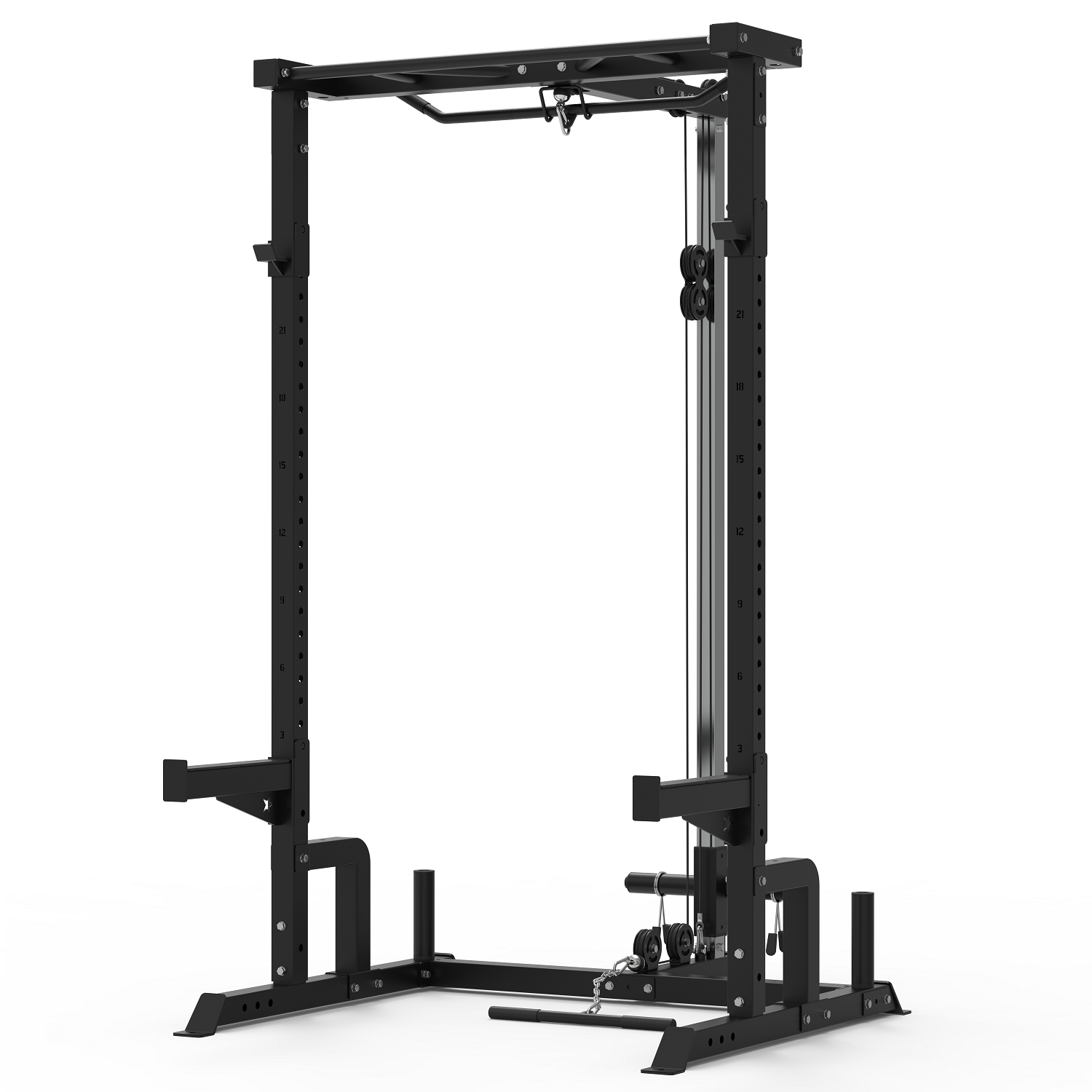 Muscle Motion Valor Modular Half Rack with High Low Pulley at GD