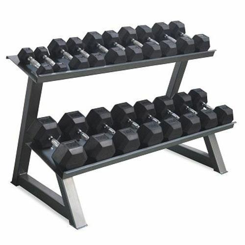 Morgan Rubber Hex Dumbbell Rack DLX