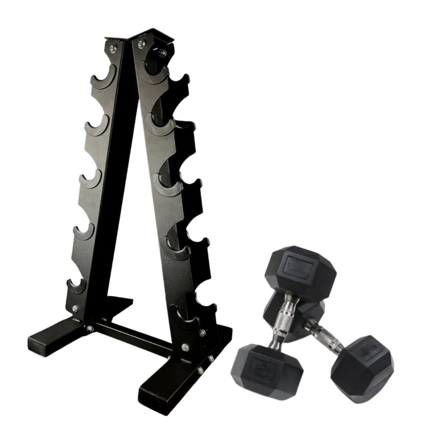 Muscle Motion Pairs Rubber Hex Dumbbells with - Main Image