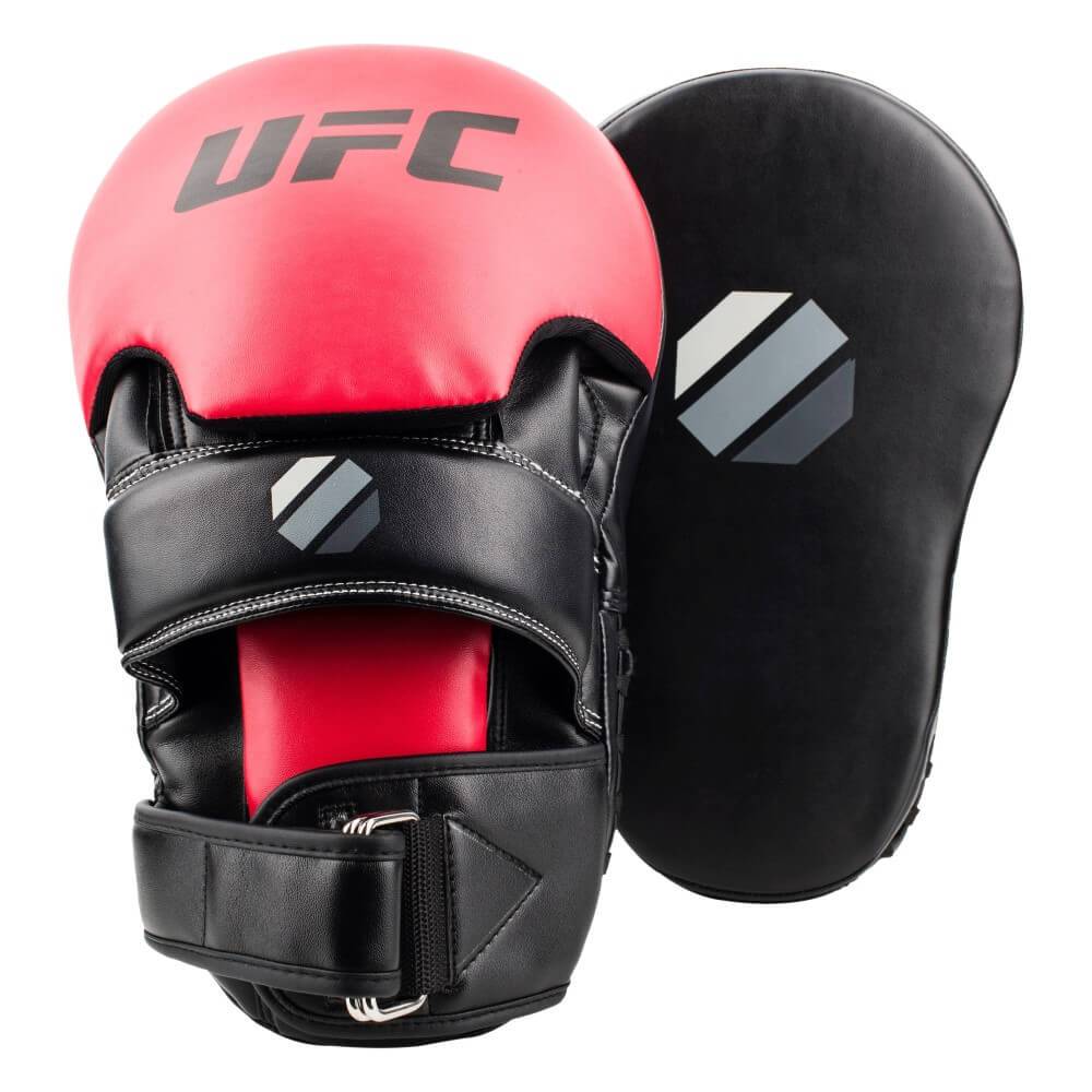 UFC Contender Long Curved Focus Mitts Black and Red at GD