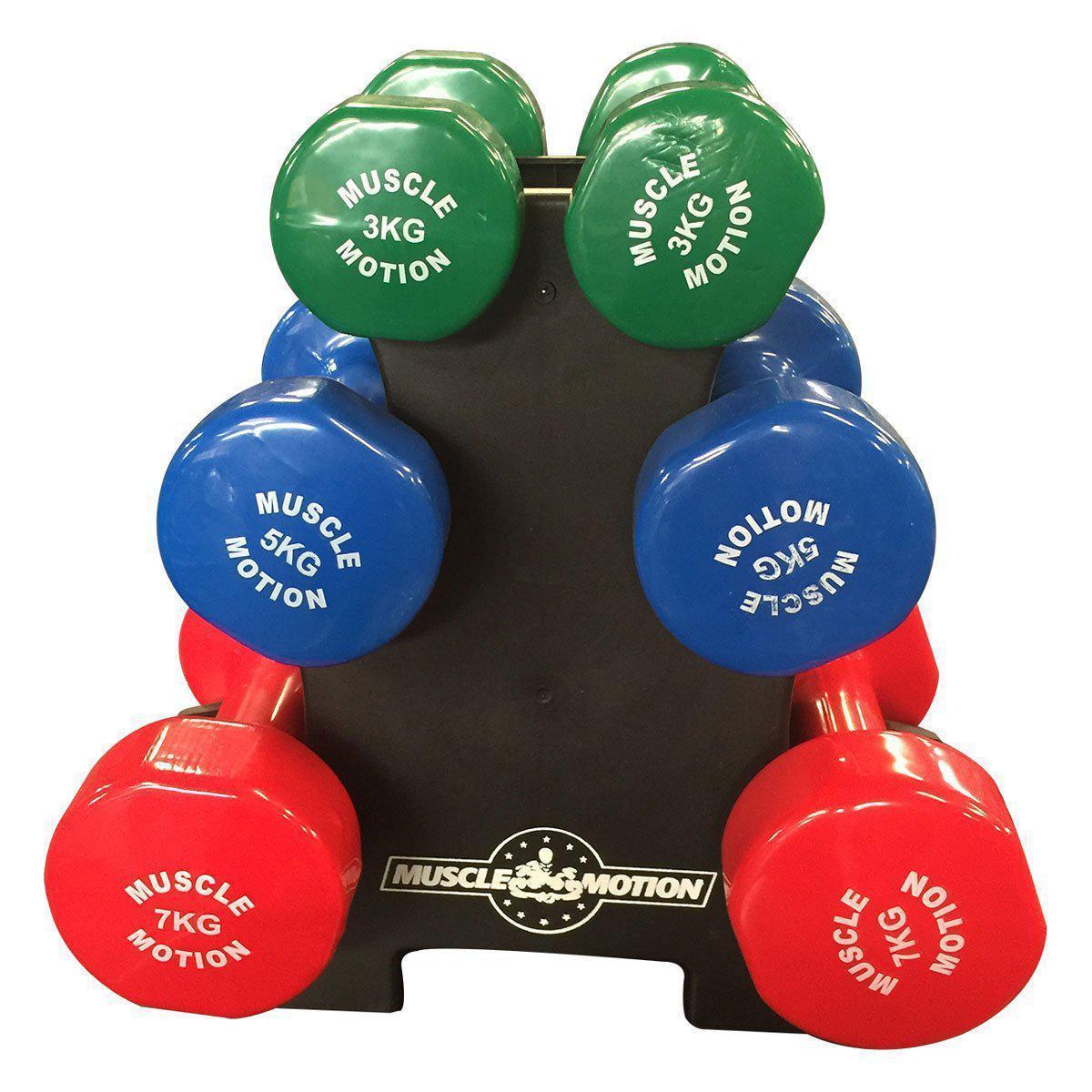 Vinyl discount dumbbell set