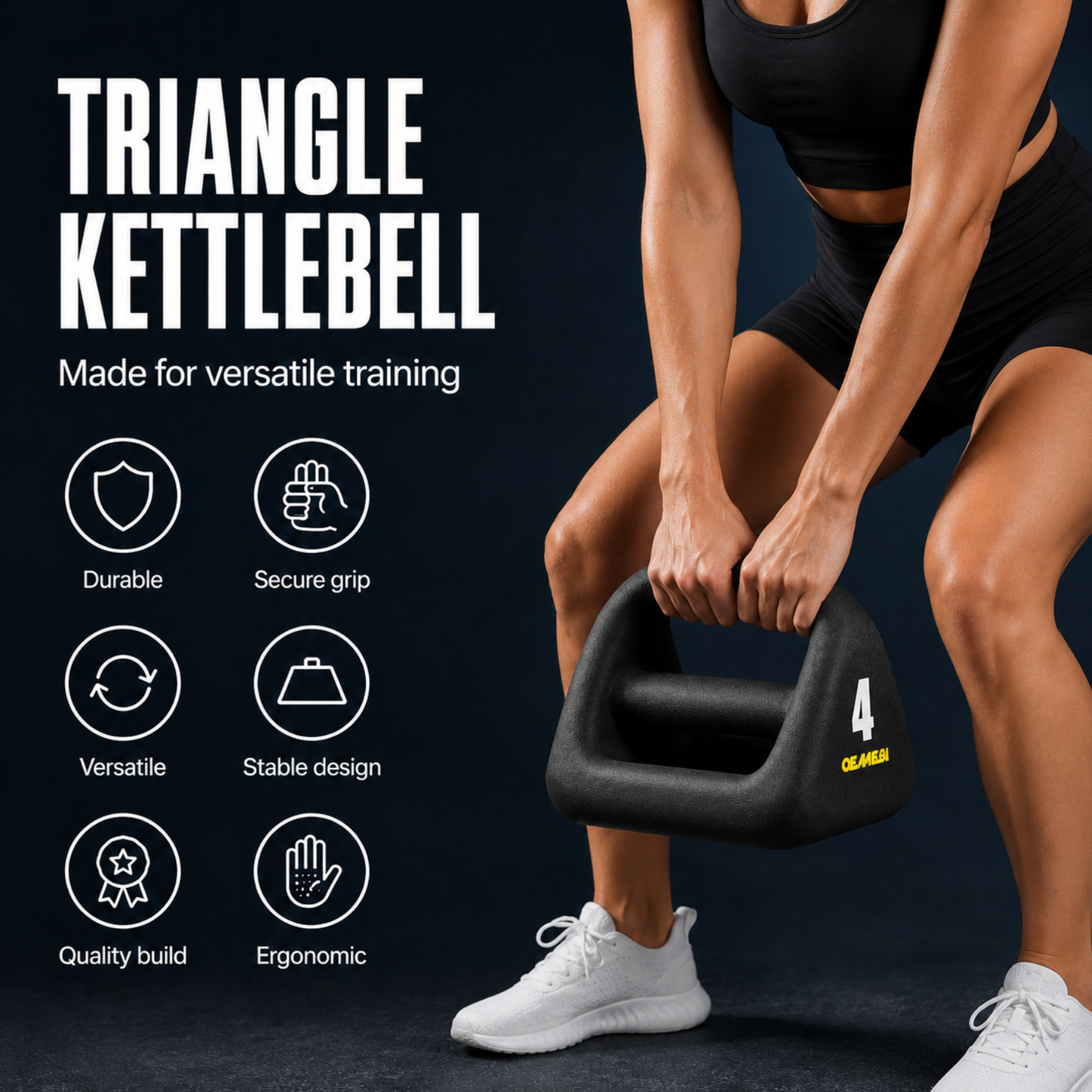 Oemmebi Triangle Dumbbell / Kettlebell / Double Grip Medicine Ball / Push-Up Stand