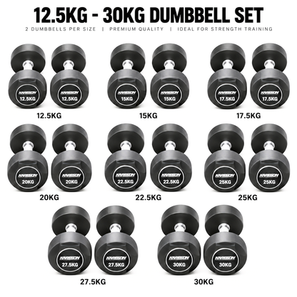12.5kg to 30kg TPU Round Head Dumbbell Set Harison