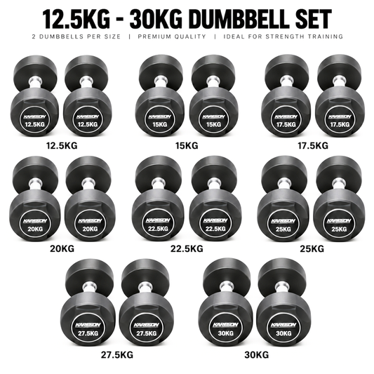 12.5kg to 30kg TPU Round Head Dumbbell Set Harison