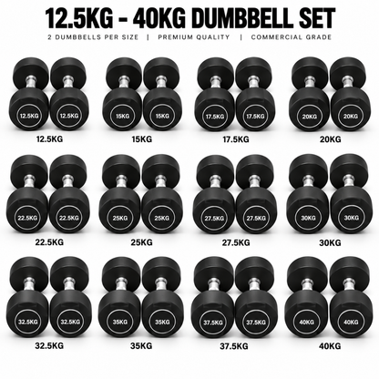 12.5kg to 40kg TPU Round Head Dumbbell Set Harison