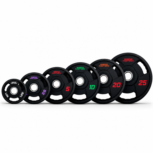 Rapid Motion Urethane Tri-Grip Olympic Weight Plates