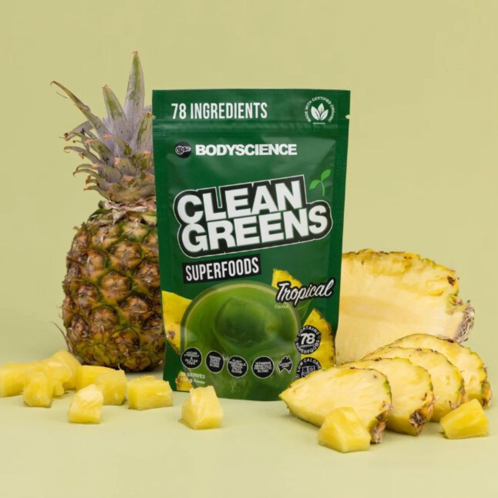 Body Science Clean Greens 150g Tropical – Gym Direct