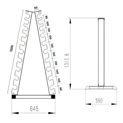 Muscle Motion A Frame Dumbbell Rack