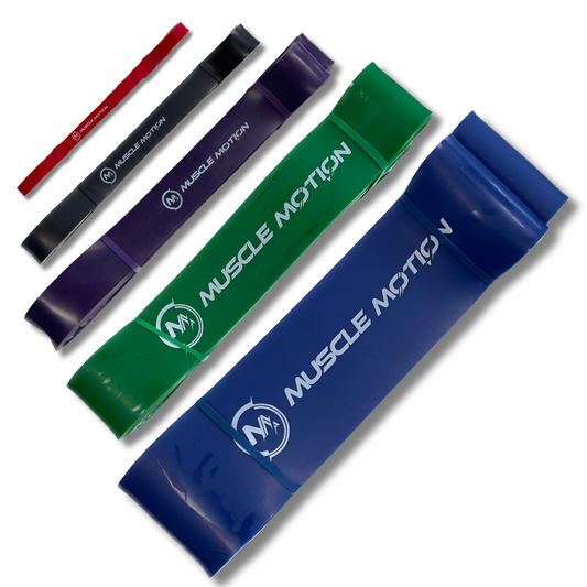 Muscle Motion Power Bands - 1 X Red, Black, Purple, Green & Blue Bands (Package Price)