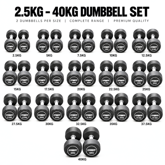 2.5kg to 40kg TPU Round Head Dumbbell Set Harison