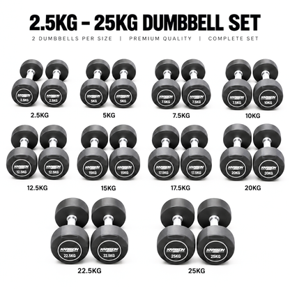 2.5kg to 25kg TPU Round Head Dumbbell Set Harison