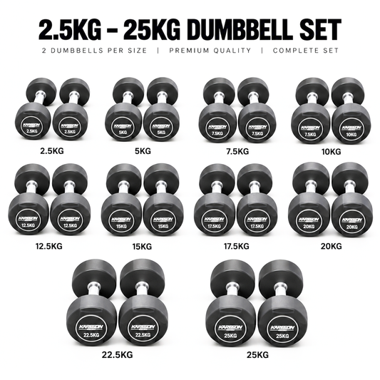 2.5kg to 25kg TPU Round Head Dumbbell Set Harison