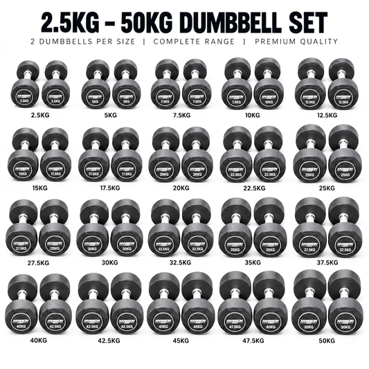 2.5kg to 50kg TPU Round Head Dumbbell Set Harison