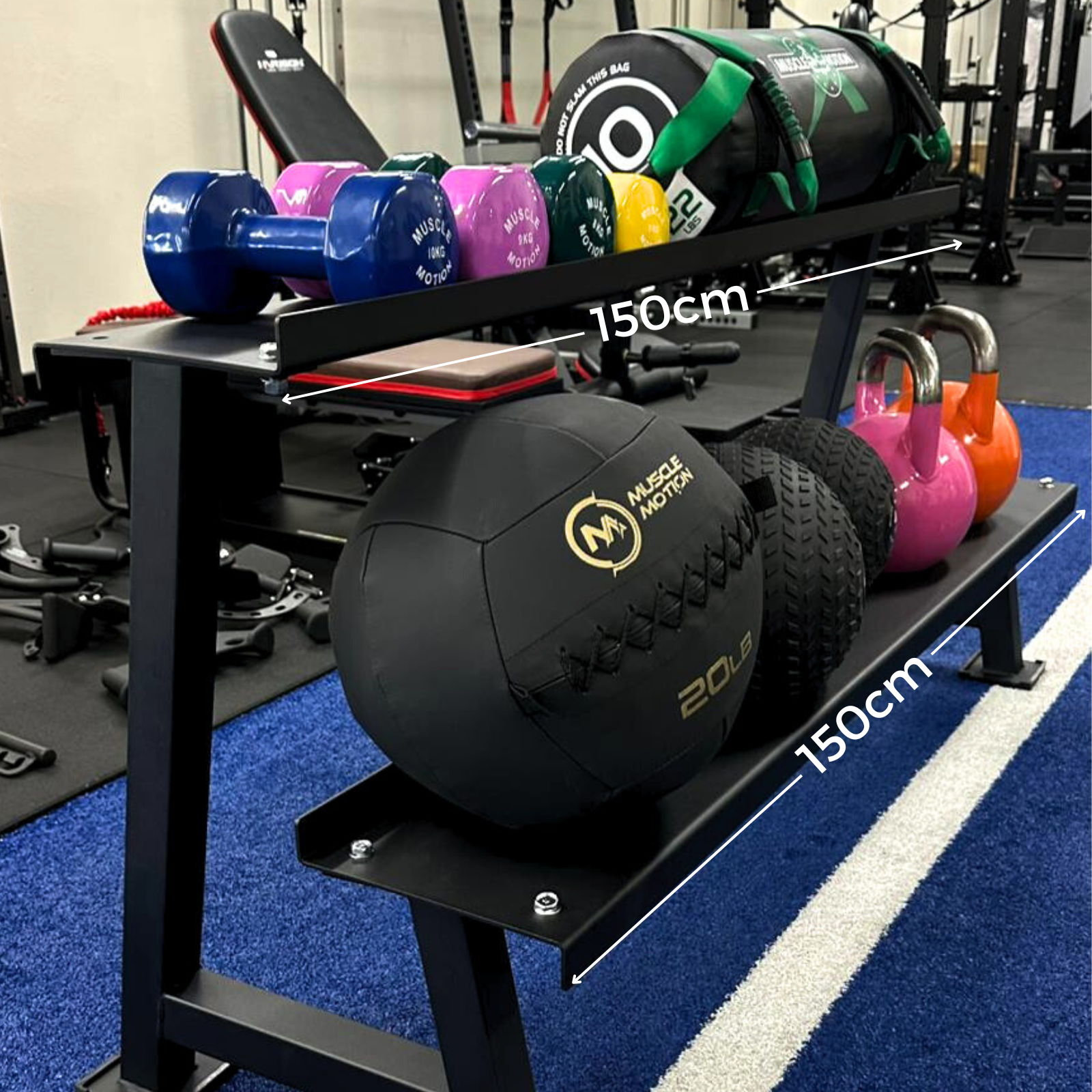 Muscle Motion 2-Tier Multi Kettlebell Storage Rack – Gym Direct