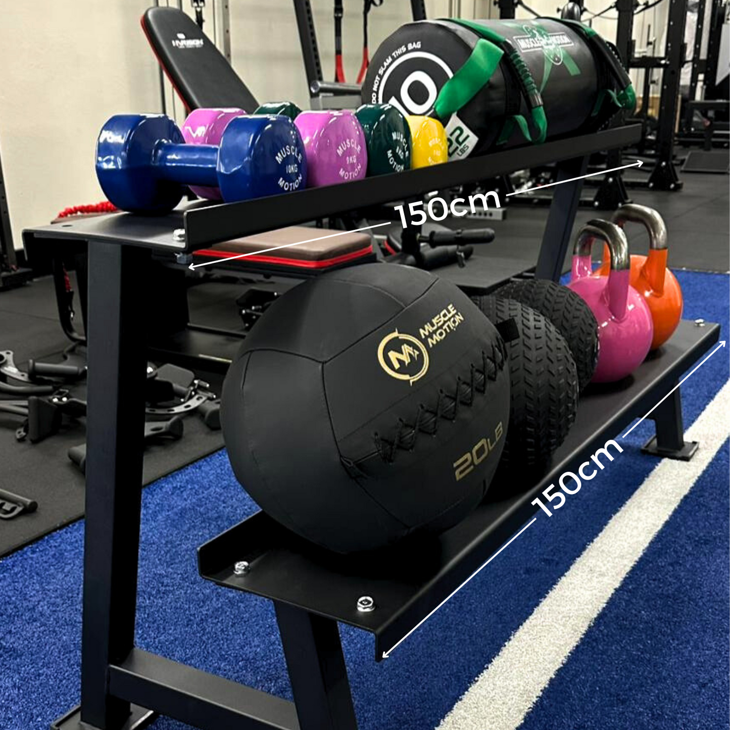 Muscle Motion 2-Tier Multi Kettlebell Storage Rack