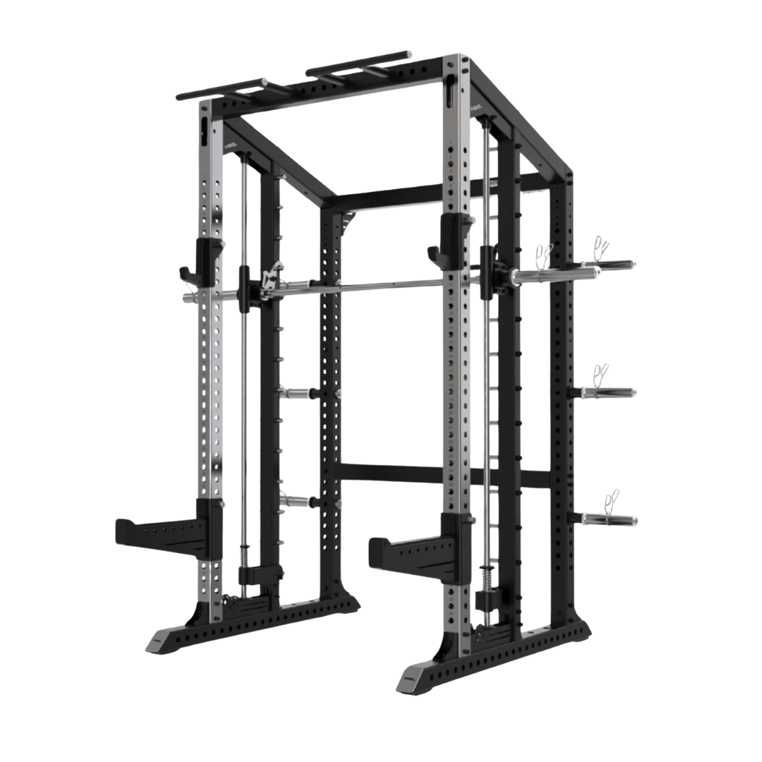 Rapid Motion RM7 Series Commercial Modular Power Rack With Smith Machine