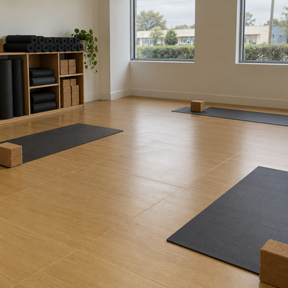 Muscle Motion Gym Floor Tiles - Wood - Gapless