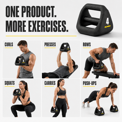 Oemmebi Triangle Dumbbell / Kettlebell / Double Grip Medicine Ball / Push-Up Stand