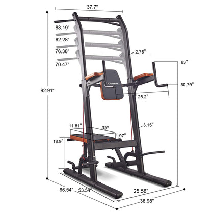 Harison HR-408 VKR Power Tower with Foldable Bench