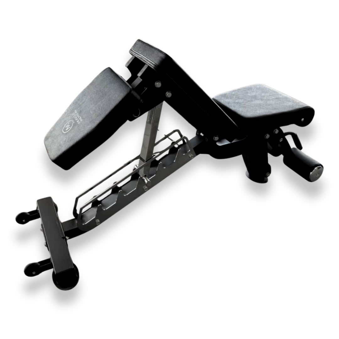 Muscle Motion 3-Section Adjustable Bench - Flat, incline and half bench