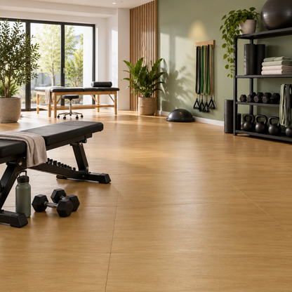 Muscle Motion Gym Floor Tiles - Wood - Gapless