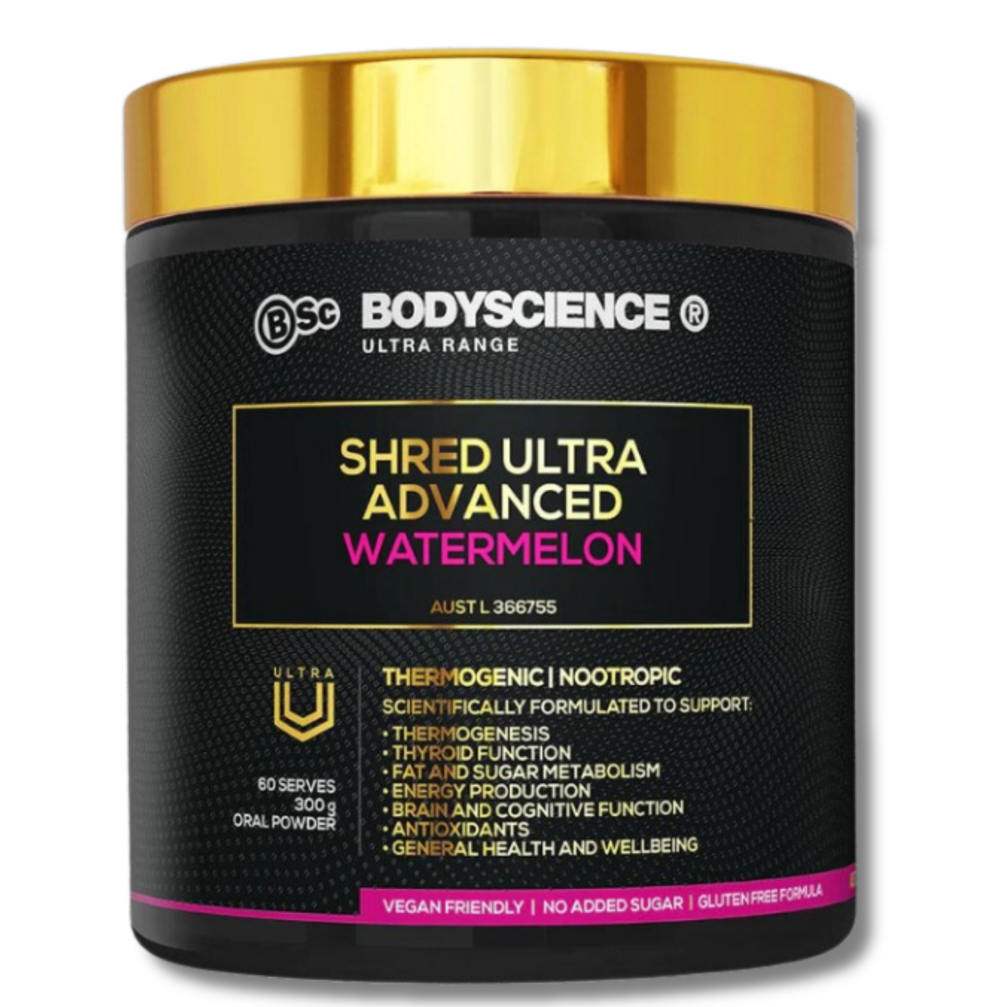 Body Science Shred Ultra Advanced 300g - Watermelon-Gym Direct