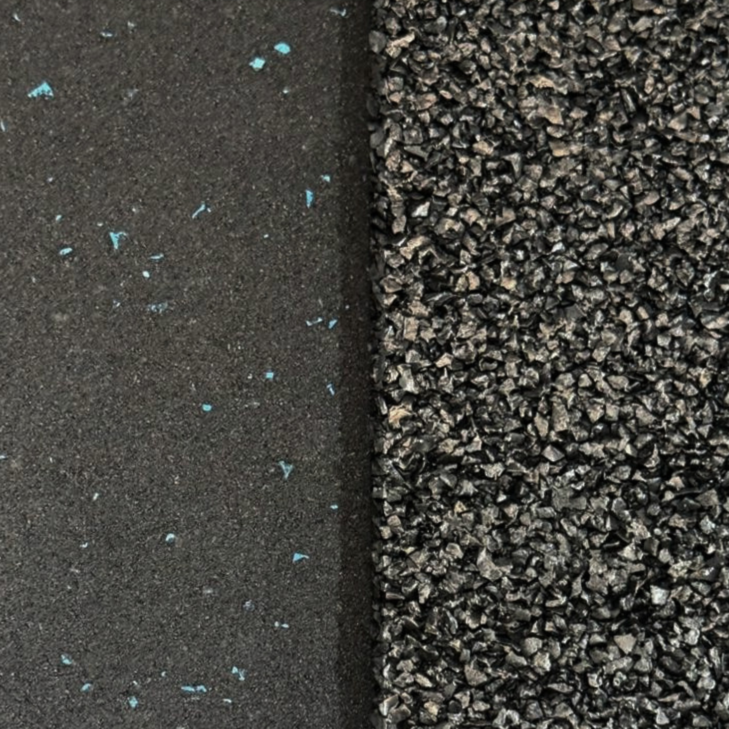 Commercial Premium Rubber Gym Flooring -  Black/Blue Flecks 1m x 1m x 15mm
