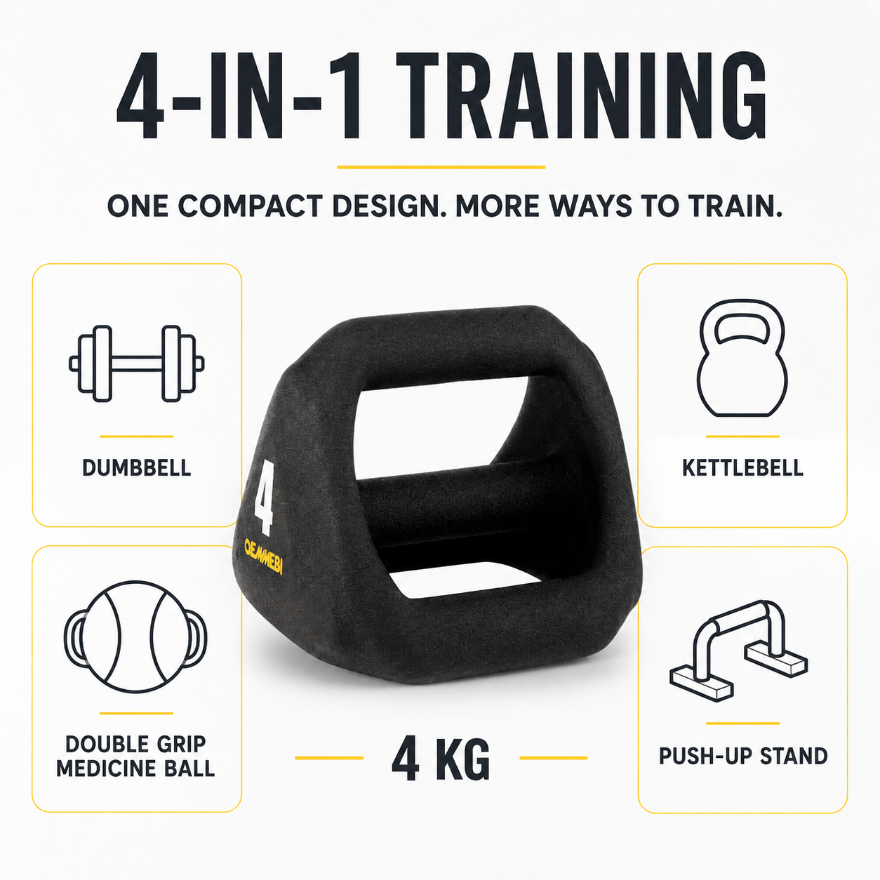 Oemmebi Triangle Dumbbell / Kettlebell / Double Grip Medicine Ball / Push-Up Stand