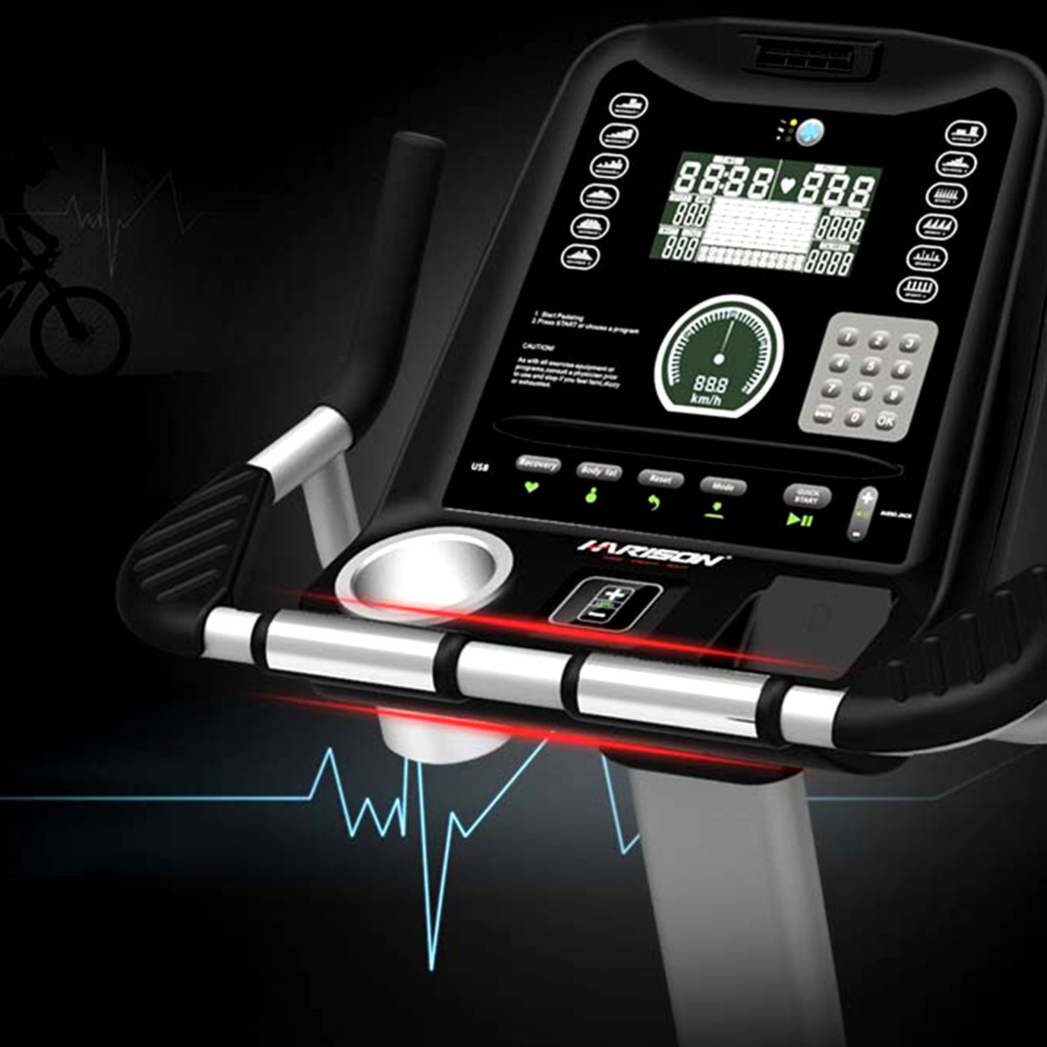 Harison HR-B3800TRACK Commercial Upright Exercise Bike Touch