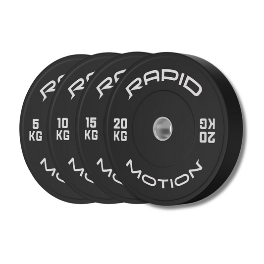-Budget Black Bumper Plate Package-Gym Direct