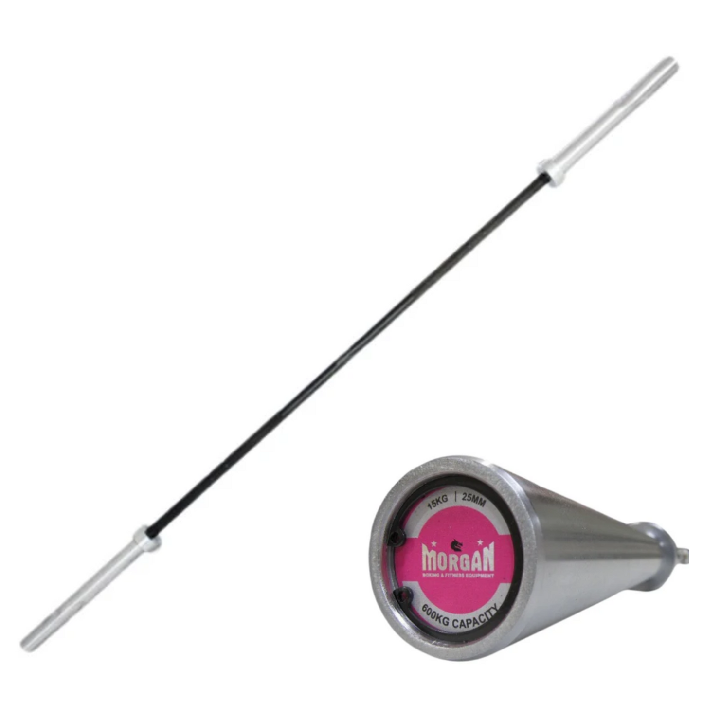 Morgan 15kg Ladies Black Chrome Olympic Barbell - 600kg Max Capacity