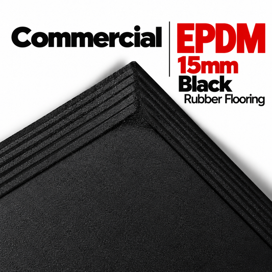 EPDM Rubber Flooring - Black 15mm