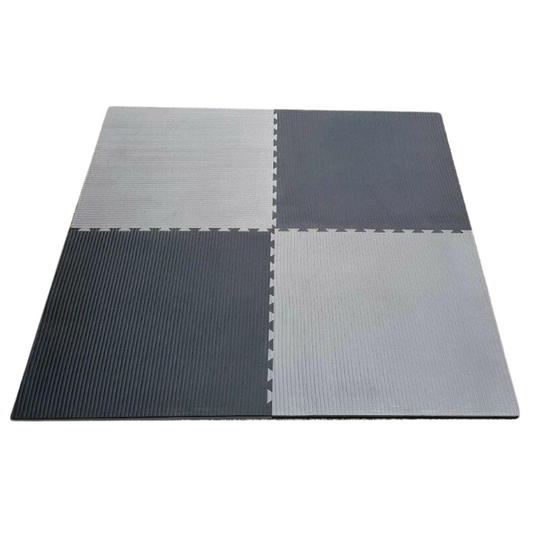 Morgan Tatami Jigsaw Interlocking Floor Mats 3cm Grey / Black