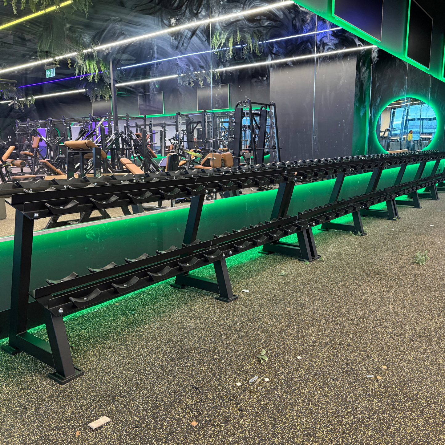 Muscle Motion DR1011S 2-Tier Dumbbell Rack with Saddles for 10 Pairs 236cm