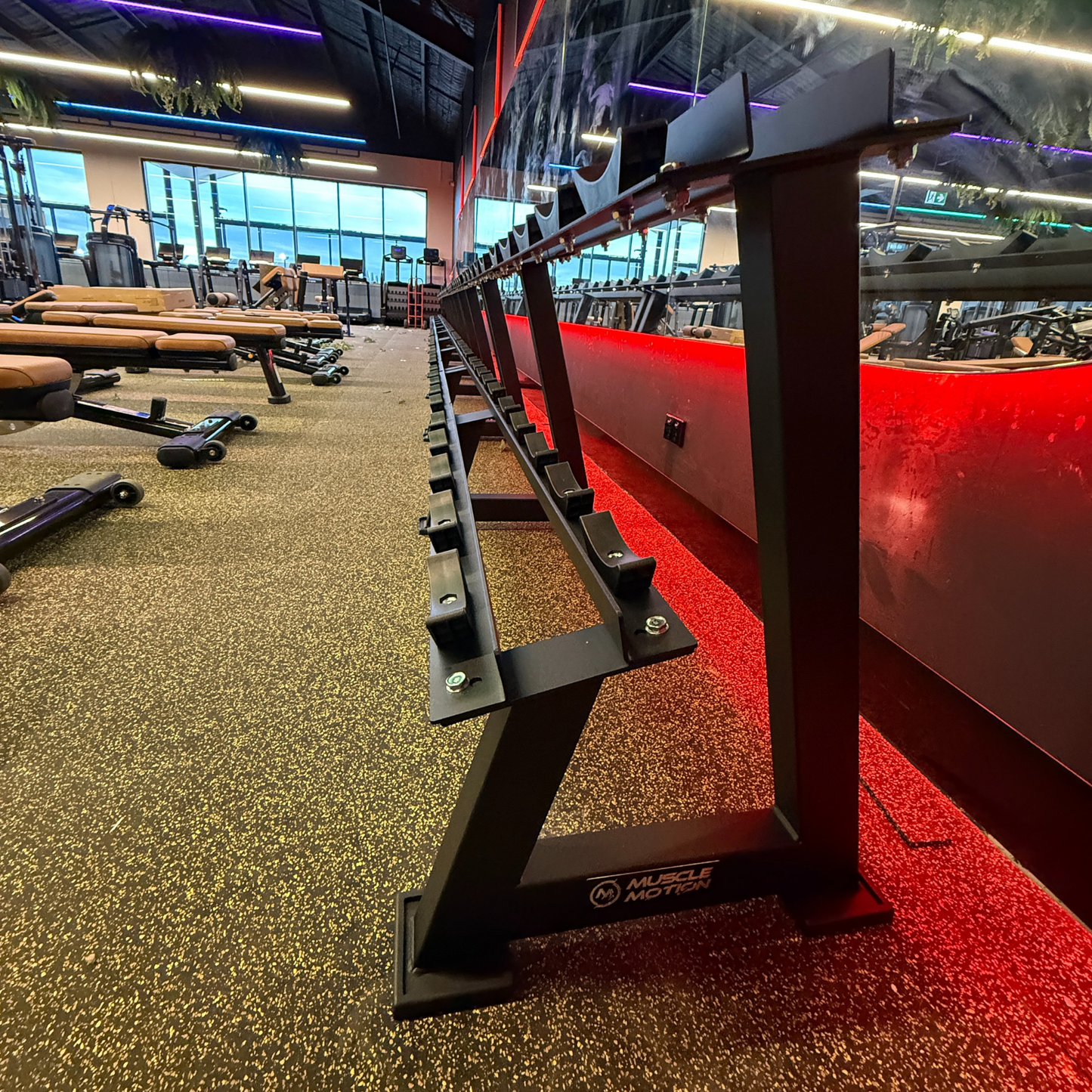 Muscle Motion DR1011S 2-Tier Dumbbell Rack with Saddles for 10 Pairs 236cm